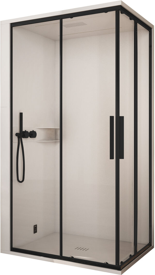 Douche &agrave; vapeur Ronal Skyfall Shower Noir mat image number 0