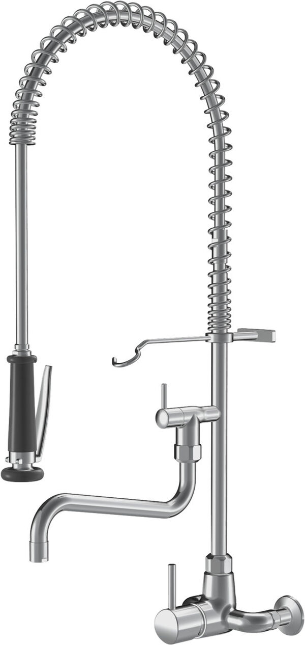 Douche lave-vaiselle KWC Gastro, mélangeur murale écartement 153 mm raccords réglables ½" x ¾" image number 0