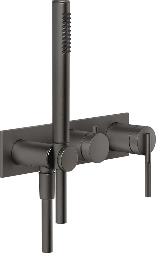 Miscelatore a parete-set di montaggio finale Gessi Ingranaggio black Metal brushed