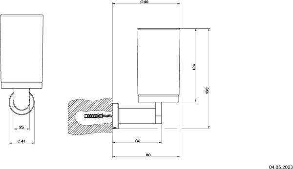 Glashalter Emporio schwarz matt image number 1