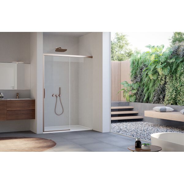 Gleittüre Duka Natura 4000 Silberfarbig Echtglas klar image number 1