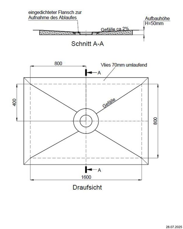 &Eacute;l&eacute;ment de douche Schedel Plan Kessel image number 1