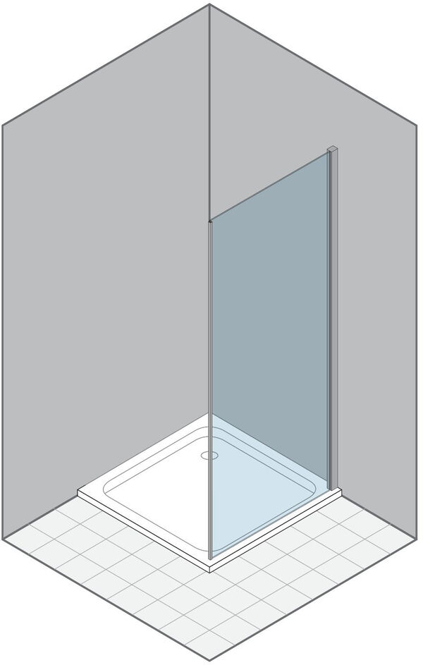 Seitenwand Duka Gallery 3000 New Silbereloxiert Echtglas klar image number 0