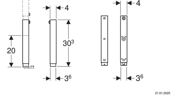 Rallonge des pieds Geberit Duofix image number 1