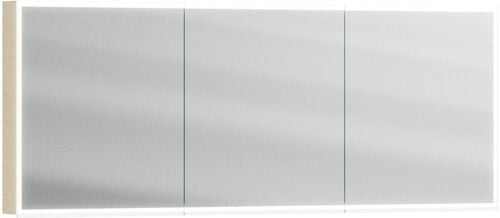 Armoire de toilette Alterna luuna LED plus avec &eacute;clairage inf&eacute;rieur/sup&eacute;rieur Beige textile Couleur de lumi&egrave;re r&eacute;glable en continu 2700-6500 K