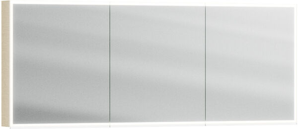 Armoire de toilette Alterna luuna LED plus avec &eacute;clairage inf&eacute;rieur/sup&eacute;rieur Beige textile Couleur de lumi&egrave;re r&eacute;glable en continu 2700-6500 K image number 0