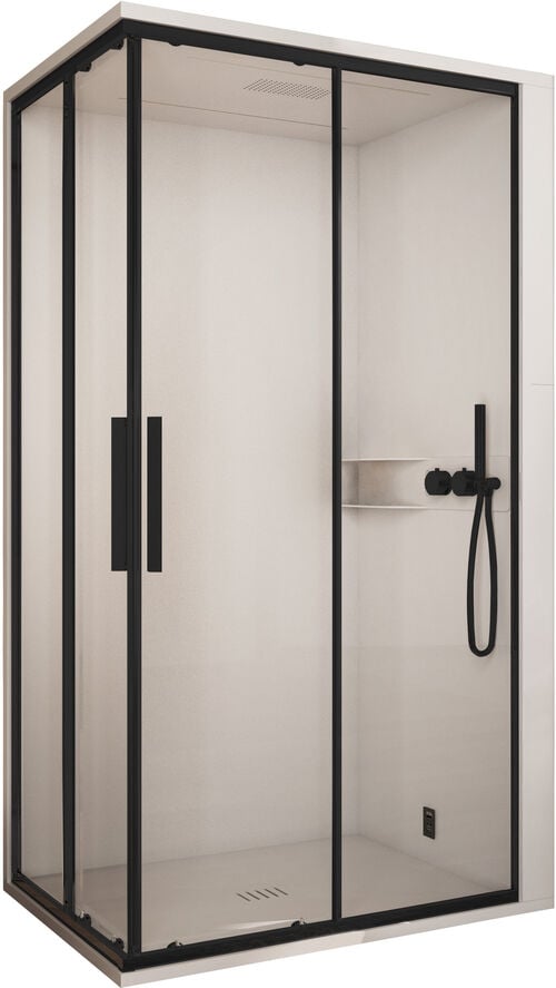 Douche &agrave; vapeur Ronal Skyfall Shower Noir mat