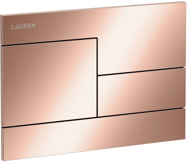 Plaque de d&eacute;clenchement Laufen Ineo Skyline Or rose PVD image number 0