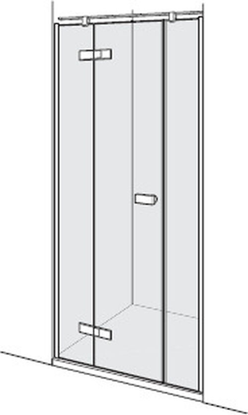 Pendelt&uuml;re Alterna lin.3 Schwarz matt Echtglas klar CareTec Pro