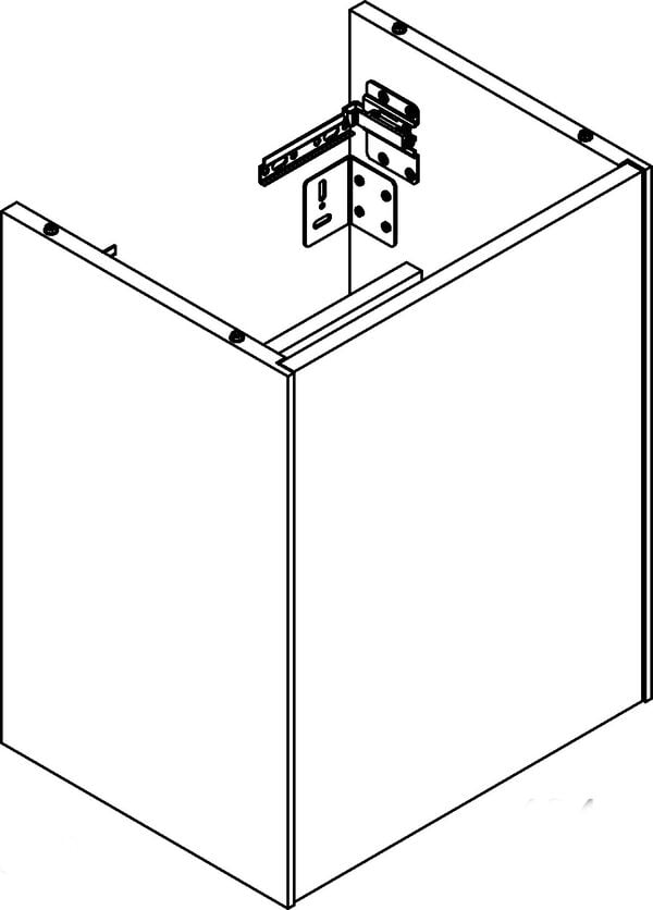 Waschtischmöbel Alterna dinea plus, Breite 43,4 cm, Höhe 55 cm, Tiefe 34,2 cm, 1 Türe, Band rechts image number 0