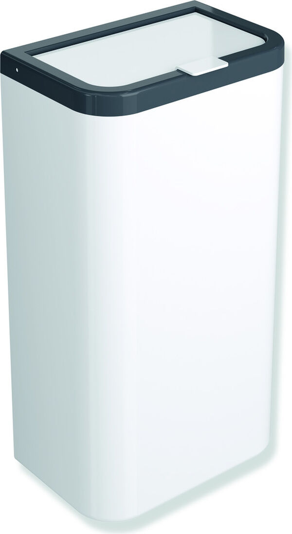 Poubelle &agrave; papier Hewi 477 Blanc signalisation El&eacute;ment de cadre gris anthracite image number 0