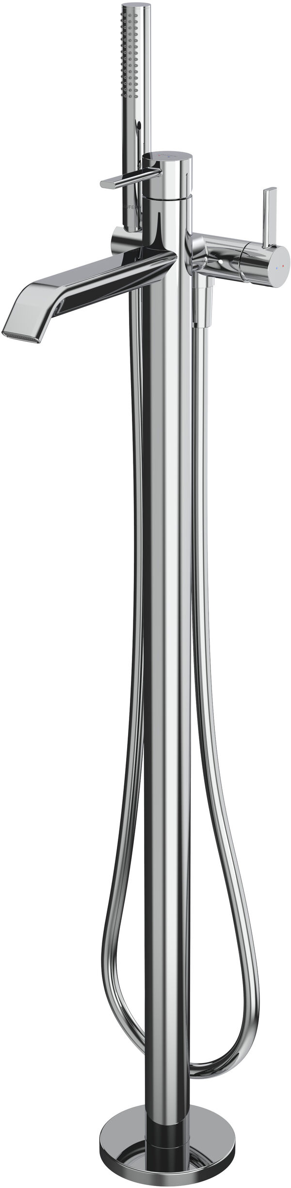 Bademischer Laufen Meda-Standmodell, A 200 mm, H&ouml;he 946-971 mm, Brauseschlauch 1250 mm, image number 0