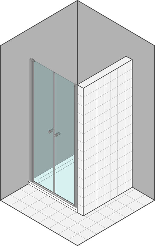 Porta a battente Duka Multi-S 4000 new Nero opaco Vetro trasparente