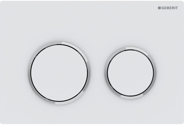 Plaque de d&eacute;clenchement Geberit Omega20 round Blanc mat image number 0