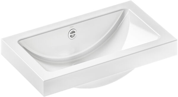 Lavabo d'appoggio AB.R585.1 58.5 x 34.7 cm, altezza 6 cm senza foro per rubinetteria materiale di fissaggio image number 0