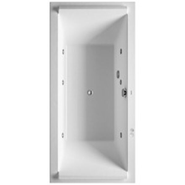 Baignoire Whirlpool Duravit Starck blanc Buses et vidage chromés image number 0