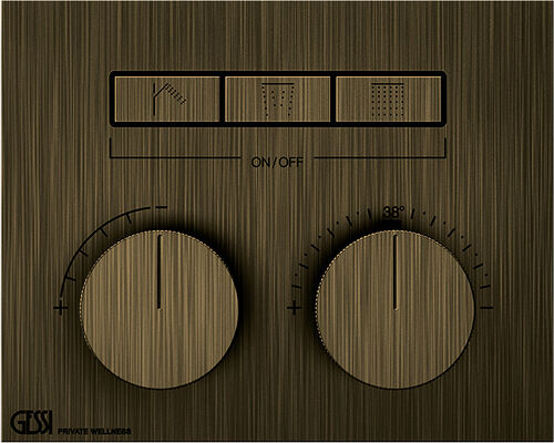Duschsystem-Endmontageset Gessi HI-FI Compact Aged bronze