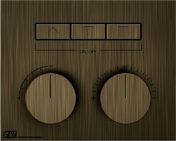 Duschsystem-Endmontageset Gessi HI-FI Compact Aged bronze image number 0