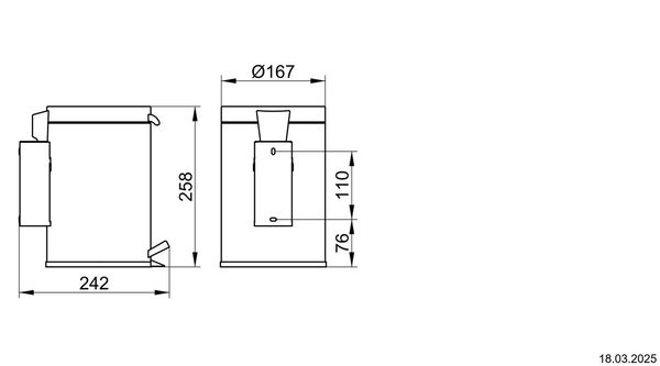 Hygieneabfallsammler Keuco Plan edelstahl matt image number 1