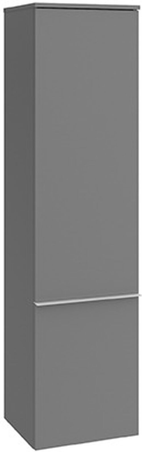Hochschrank Venticello Glossy grey Griff verchromt