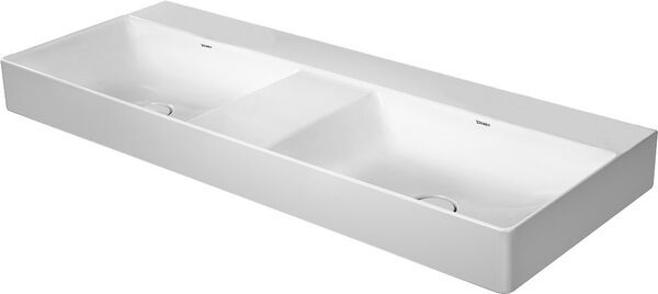 Lavabo doppio Duravit DuraSquare, 120 x 47 cm senza fori per rubinetteria image number 0