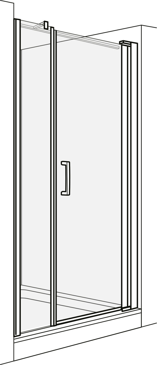 Pendeltüre Duscholux Optima 6 silbereloxiert Echtglas klar CareTec Pro image number 0