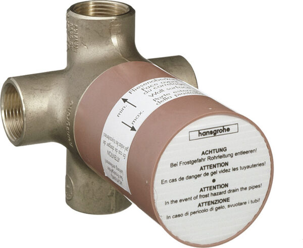 Corpo ad incasso Hansgrohe inversore Quattro 1 entrata ¾", 3 uscite ¾" profondità dell'incasso image number 0