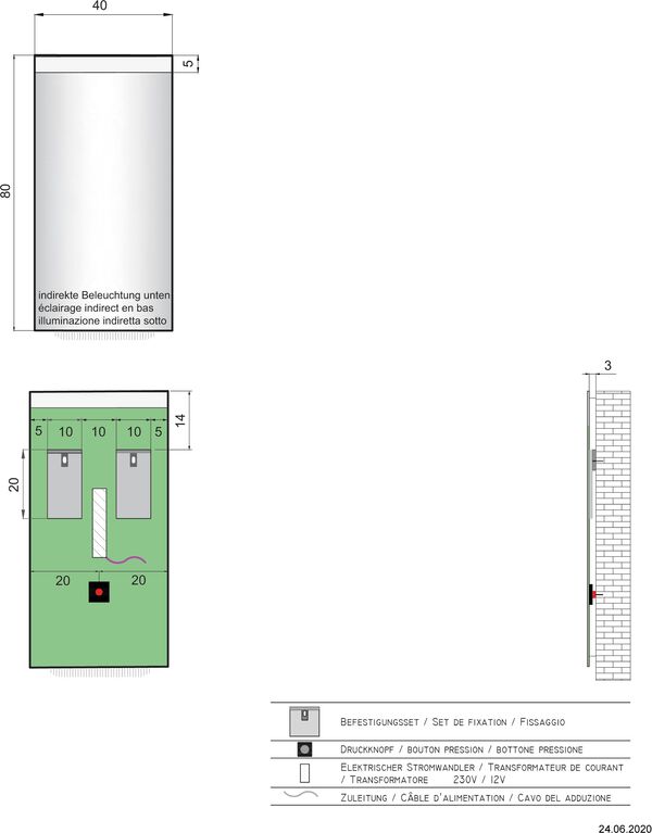 Miroir lumineux Euraspiegel Ben LED image number 1