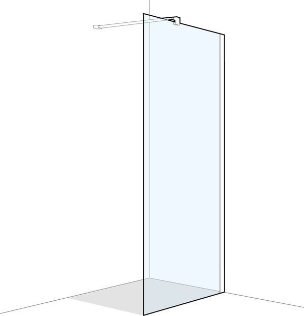 Parete laterale a posa libera Koralle S600 Plus, larghezza 160,1 - 180 cm, fissaggio a destra, con image number 0