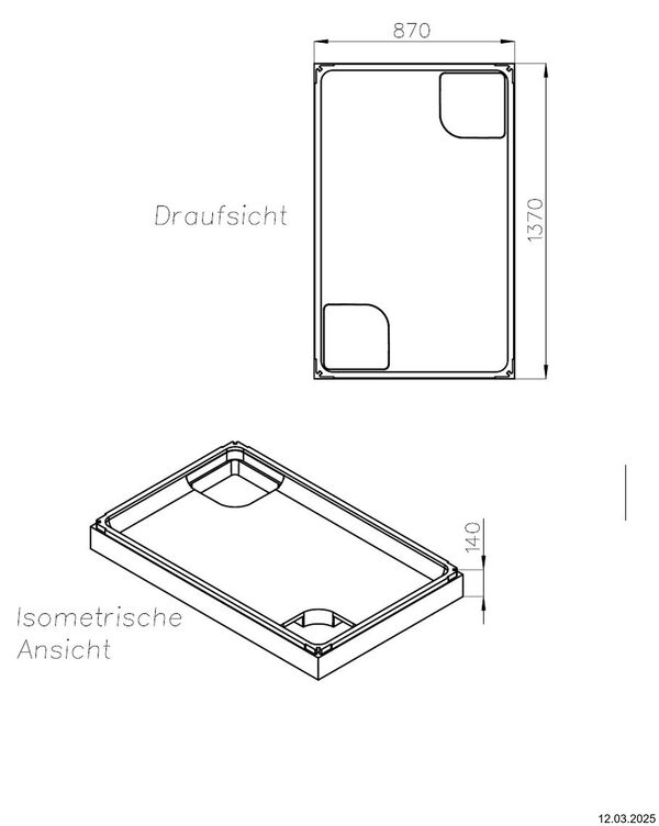 Support de receveur de douche Schedel image number 1