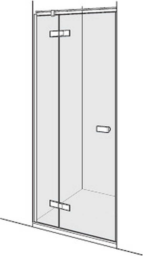 Pendeltüre Alterna lin.3 schwarz matt Echtglas klar CareTec Pro image number 0
