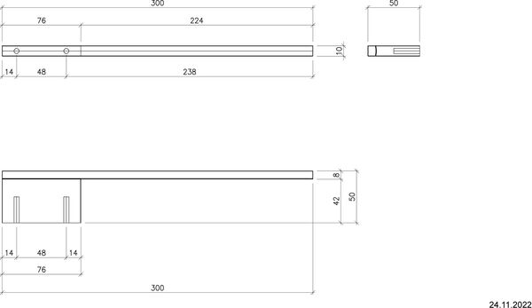 Handtuchhalter Linear Schwarz matt image number 1