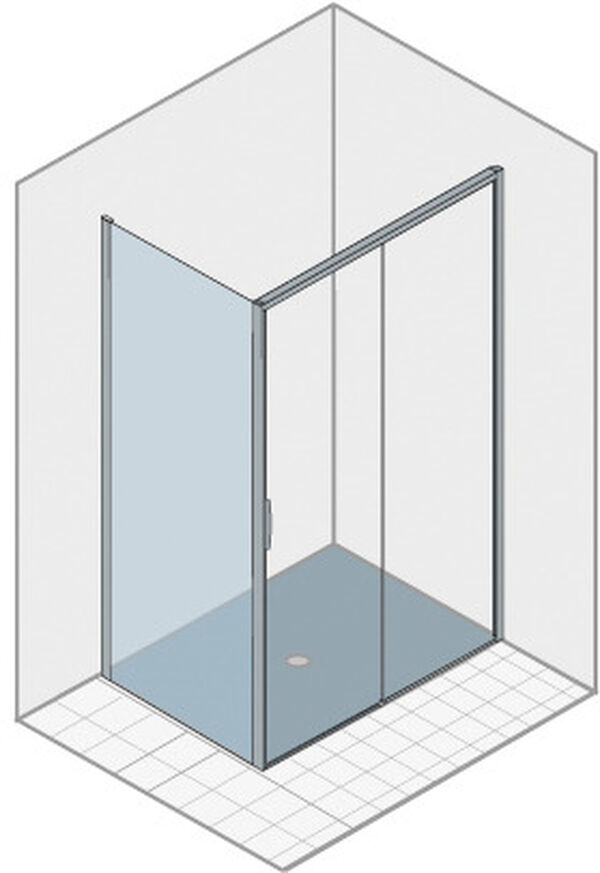 Paroi latérale Duka Natura 4000, montage au sol Couleur d'argent Verre clair ProCare image number 0