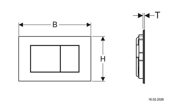Plaque de d&eacute;clenchement Geberit Sigma40 square Lava Verre image number 1