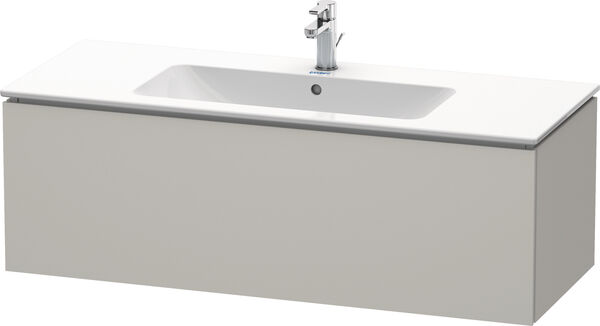 Meuble sous-lavabo L-Cube gris béton mat image number 0