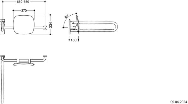Rückenstütze Hewi 801 Signalweiss Lehne Signalweiss image number 1