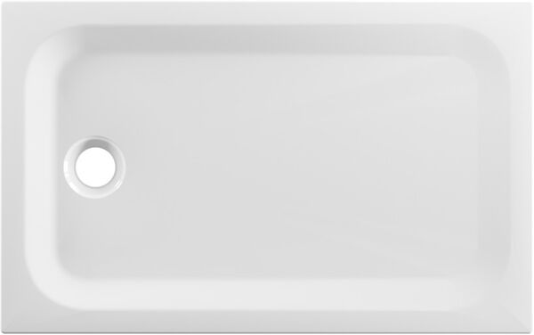 Vasca da doccia Schmidlin, 120 x 75 x 3,5 cm, acciaio, isolazione fonica, scarico parte stretta al image number 0