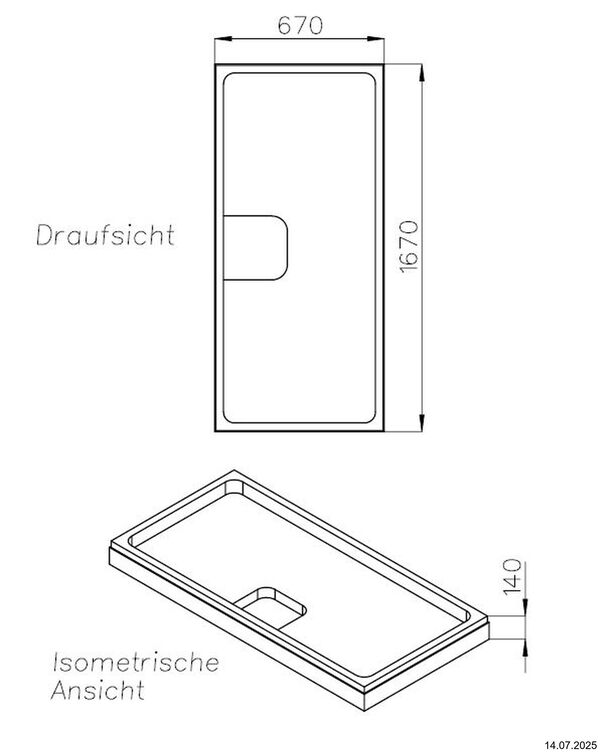 Support de receveur de douche Schedel image number 1