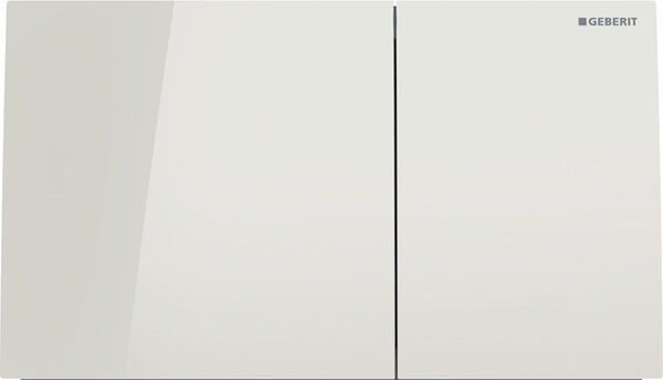 Betätigungsplatte Geberit Sigma70 square, Zweimengenbetätigung von vorne, Glas image number 0