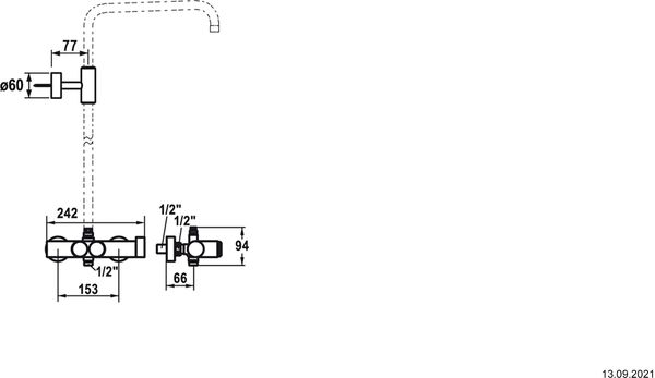 Syst&egrave;me de douche KWC Choice Chrom&eacute; image number 1