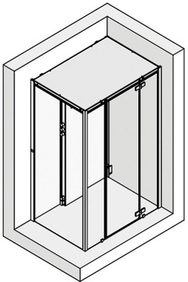 Doccia a vapore Hoesch Sense Perience angolo a destra 138 x 98 cm image number 0