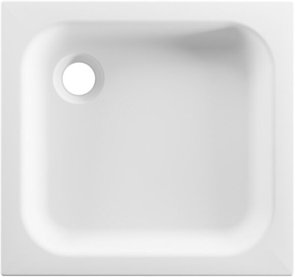 Vasca da doccia Schmidlin, 80 x 75 x 6,5 cm, acciaio, isolazione fonica, scarico lato lungo davant image number 0