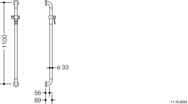 Glissi&egrave;re de douche Hewi 801 Blanc image number 1