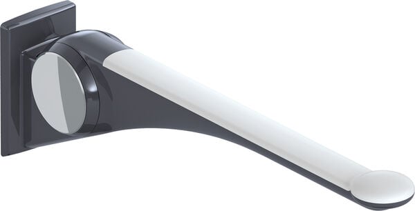Barre d'appui relevable Hewi LifeSystem Premium anthracite brillant Zone de préhension blanc mat image number 0