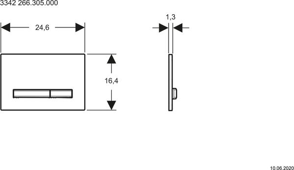 Plaque de d&eacute;clenchement Geberit Sigma50 square Noir RAL 9005 image number 1
