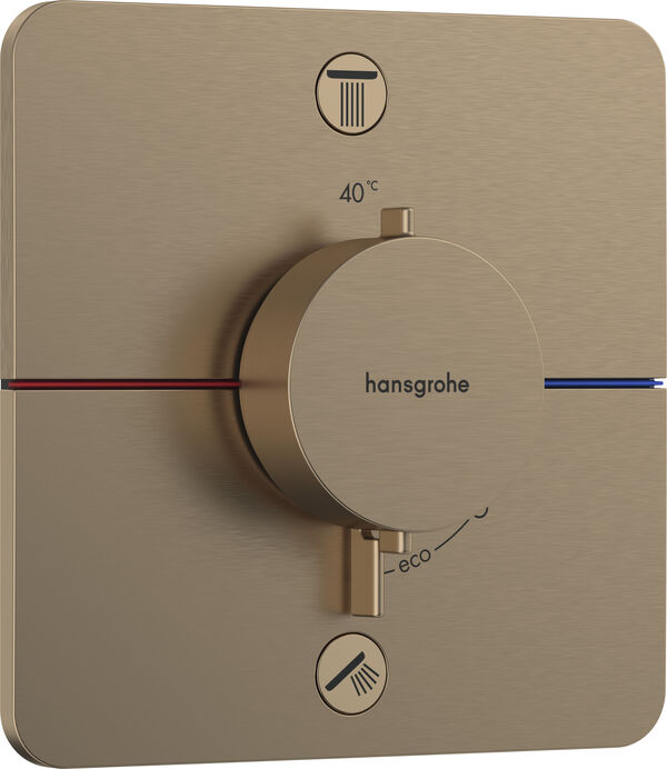 Duschsystem Hansgrohe Shower Select Comfort Q, Thermostat, Abdeckplatte eckig, 155 x 155 mm, für 2 image number 0
