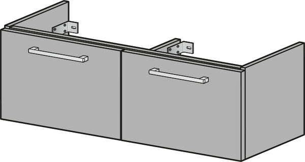 Armadio sottolavabo Alterna pro S larghezza 126 cm 2 cassetti image number 0