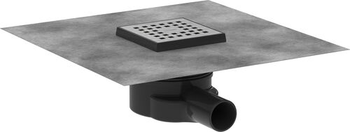 Bodenablaufgarnitur Hansgrohe RainDrain Spot Edelstahl geb&uuml;rstet