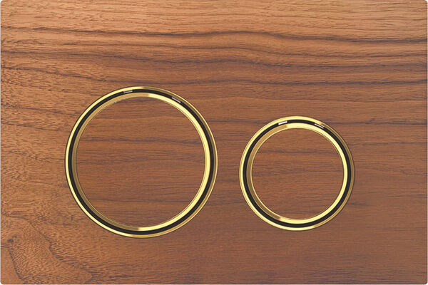 Plaque de d&eacute;clenchement Geberit Sigma50 round Noyer am&eacute;ricain image number 0