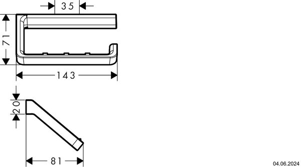 Porte-papier Axor Universal Softsquare Brushed bronze image number 1